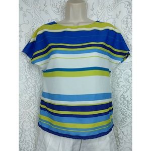 Ann Taylor Loft Striped Blouse Size XS Petite